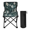 thumbnail image 1 of WOBOGO Eucalyptus Leaves Pattern Camping Chair Convenient Four Corner Backrest Folding Stool Can Hold Up to 220lbs, 1 of 8