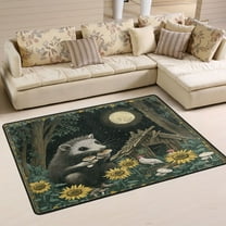 WOBOGO Extra Large Possum Carpet Non-Slip Rugs Soft Doormat 36×24in Living Dining Room Bedroom Decorative
