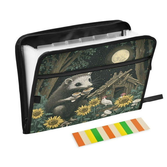 WOBOGO Extra Large Possum Expanding File Folder Letter Size Accordion Filing Organizer 13 Pocket Separate Organ Pocket