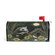 WOBOGO Extra Large Possum Mailbox Cover Magnetic for Garden Yard Home Decor Standard Size 25.4Ć20.78in