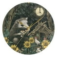 thumbnail image 1 of WOBOGO Extra Large Possum Wall Clock 10in Silent Mechanism Battery Operated Retro Style for Living Room Bedroom and Kitchen Gold Pointer, 1 of 10