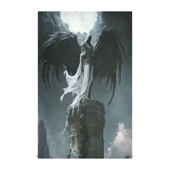 WOBOGO Fallen Angel Kitchen Towel 6 Piece Large Cotton Dishcloth Premium Absorbency Set with Hanging Loop