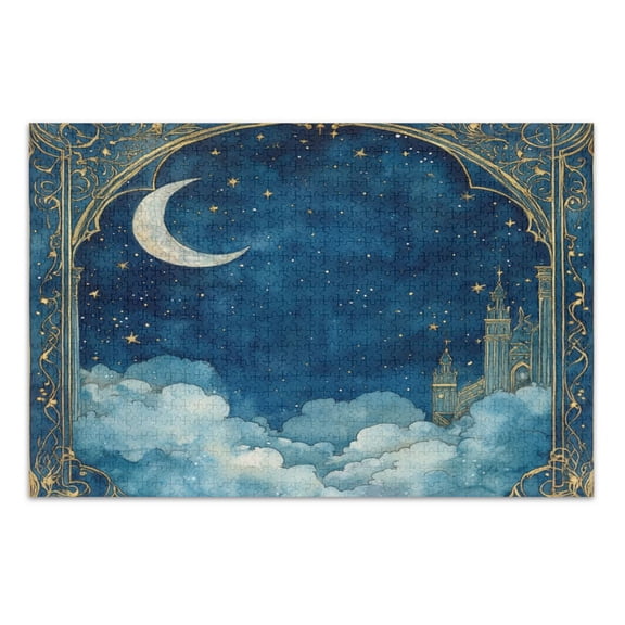 WOBOGO Fantasy Palace Jigsaw Puzzle Challenge 500 Piece Jigsaw Suitable for Game Night Finished Size 20.5 x 14.9in