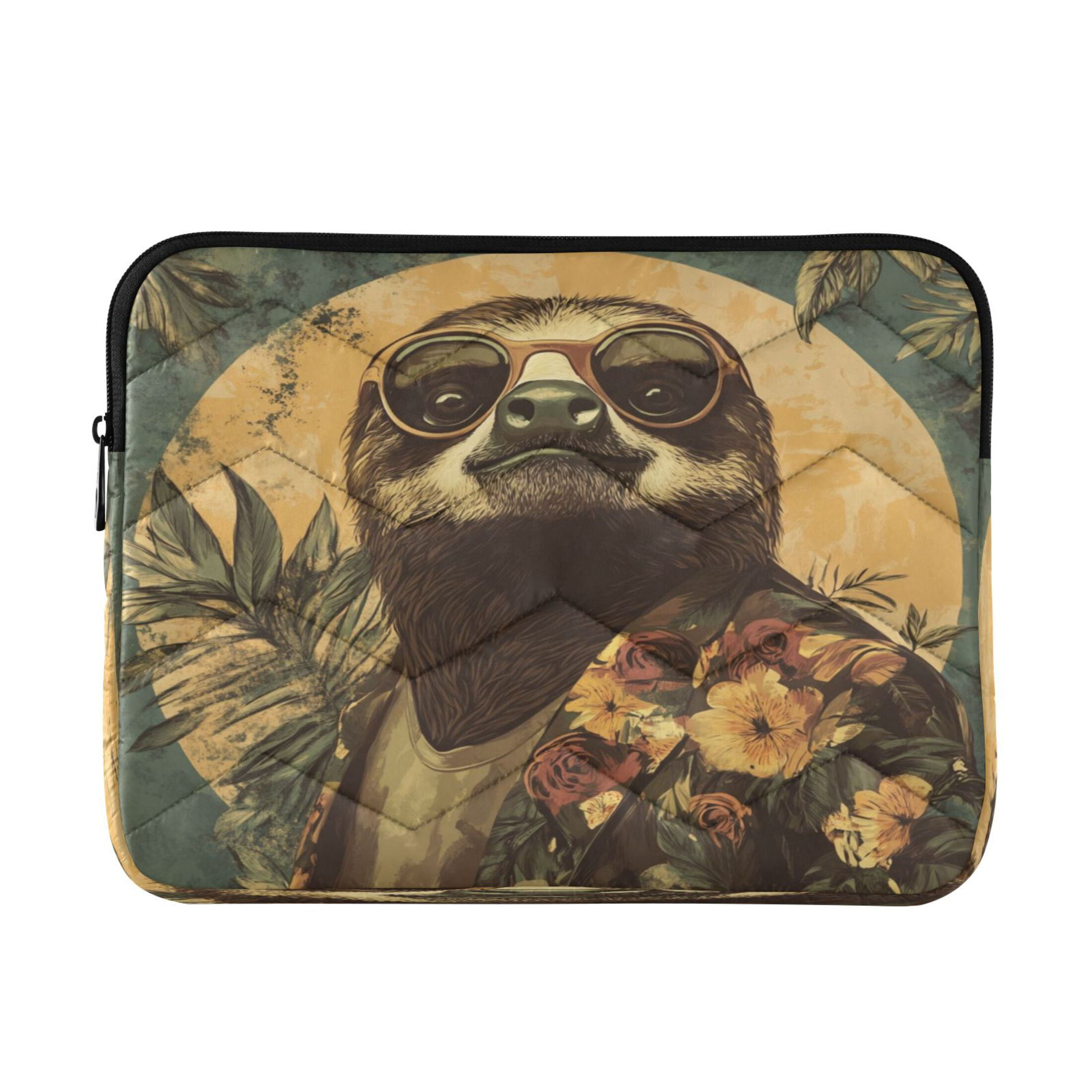 WOBOGO Fashion Sloth Pattern Laptop Sleeve 13.4 inch Lightweight Zipper ...