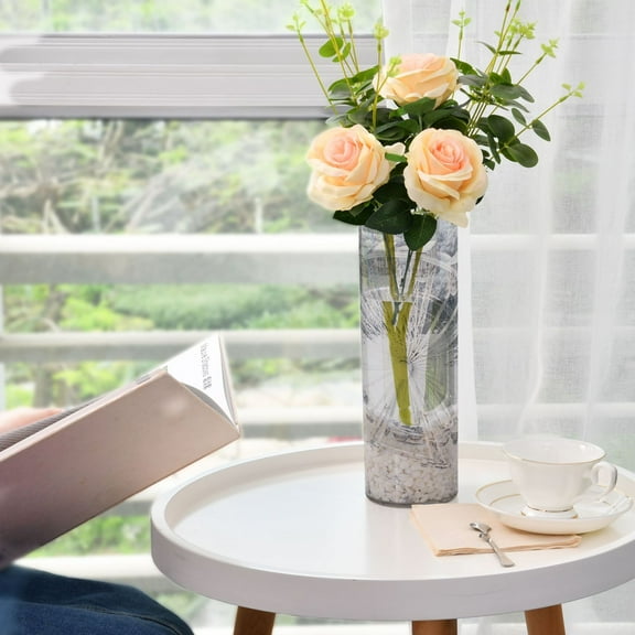 WOBOGO Ferris Wheel in The Snow Plastic Vase Home or Wedding Decoration Centerpiece Unbreakable 11.8×3.9in