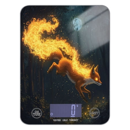 WOBOGO Fire Fox Kitchen Scale Digital Gram and Ounce Weighing for Cooking Baking Ketogenic Diet Meal Prep