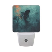 WOBOGO Fish Of The Deep LED Night Light 2 Pcs Set 0.5 Watt Wall Plug in Dusk to Dawn Automatic Switch Soft White Light