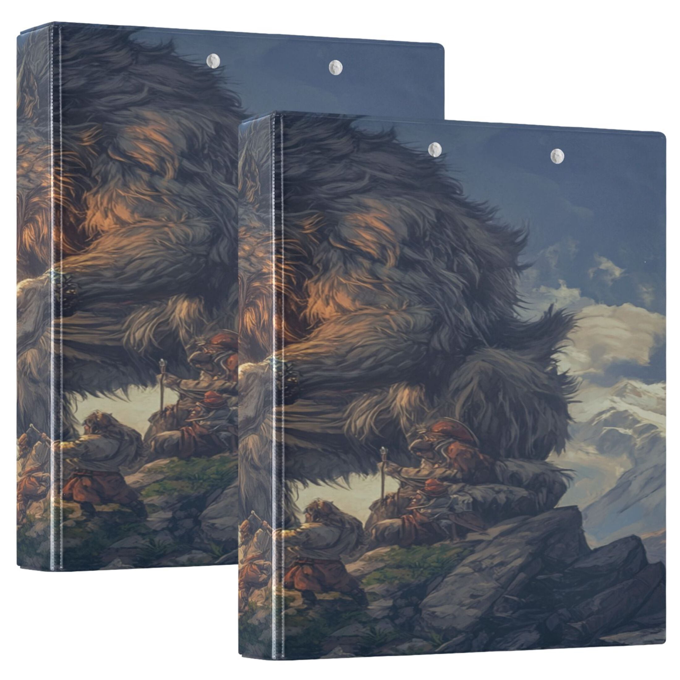 WOBOGO Flaming Giant Werewolf Pattern File Folders Extra Large Capacity ...