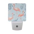 thumbnail image 1 of WOBOGO Flamingo Pattern with Tropical Leaves LED Night Light 2 Pcs Set 0.5 Watt Wall Plug in Dusk to Dawn Automatic Switch Soft White Light, 1 of 7