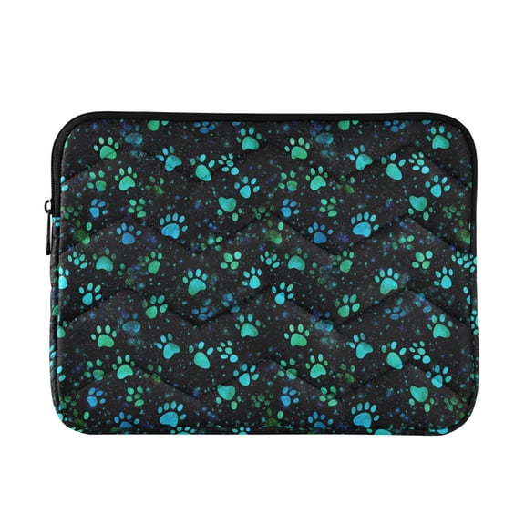 WOBOGO Fluorescent Footprint Laptop Sleeve 15.7 inch Lightweight Zipper Design Soft Padded Protection Against Scratches and Impacts
