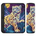 thumbnail image 1 of WOBOGO Full Moon Snow Leopard Seat Belt Cover 2 Piece Soft Comfort Driving Shoulder Pad Suitable for All Cars and Backpacks, 1 of 8