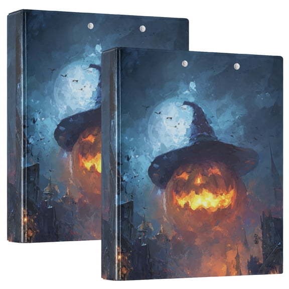 WOBOGO Giant Pumpkin File Folders Extra Large Capacity to Hold 200 Sheets of Documents Hard Shell Ring Binder for School Home Office