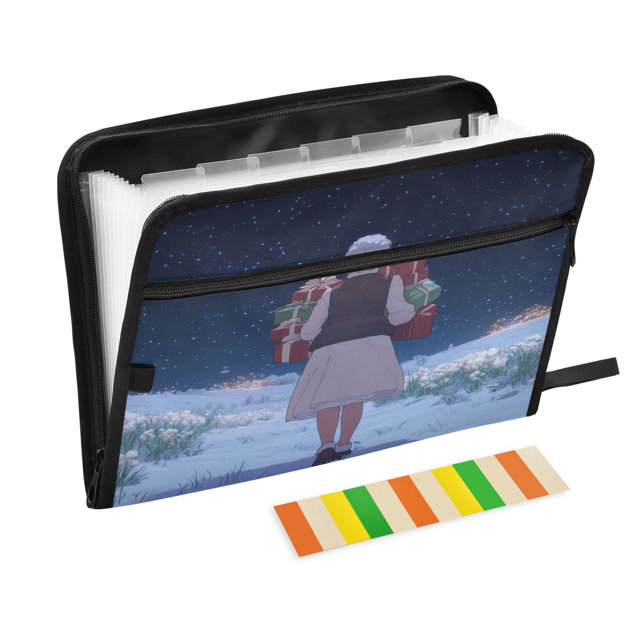 WOBOGO Gift Giving Granny Expanding File Folder Letter Size Accordion Filing Organizer 13 Pocket Separate Organ Pocket