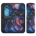 thumbnail image 1 of WOBOGO Gilt Blue Marbles Seat Belt Cover 2 Piece Soft Comfort Driving Shoulder Pad Suitable for All Cars and Backpacks, 1 of 8