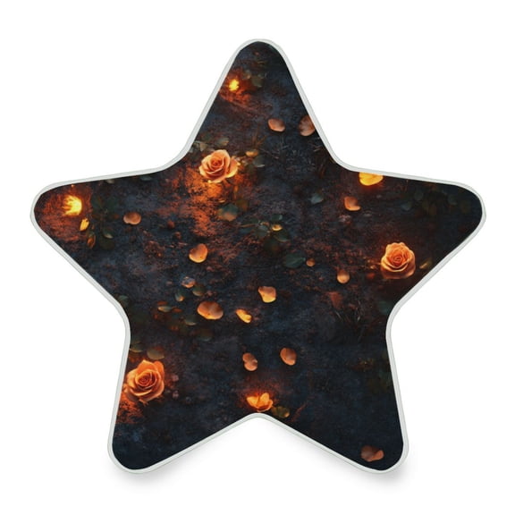 WOBOGO Glowing Roses LED Star Night Light 0.2 Watt Wall Plug Dusk to Dawn Auto Switch Adjustable Brightness Soft White Light