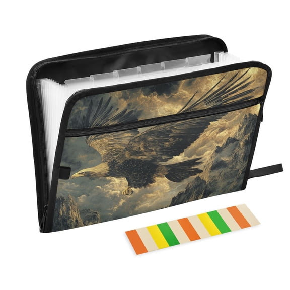 WOBOGO Golden Eagle Expanding File Folder Letter Size Accordion Filing Organizer 13 Pocket Separate Organ Pocket