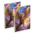 thumbnail image 1 of WOBOGO Golden Kitten with Wings Notebook College Horizontal Grid Paper Ink Spill Resistant Water Resistant Cover 8.3x5.7x0.4in, 1 of 8