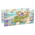 thumbnail image 1 of WOBOGO Golden Retriever Acrylic Pen Holder 4 Compartments Clear Pencil Organizer Makeup Brush Storage Case, 1 of 7
