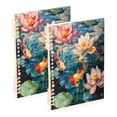 thumbnail image 1 of WOBOGO Goldfish in The Lotus Pond Notebook College Horizontal Grid Paper Ink Spill Resistant Water Resistant Cover 8.3x5.7x0.4in, 1 of 8