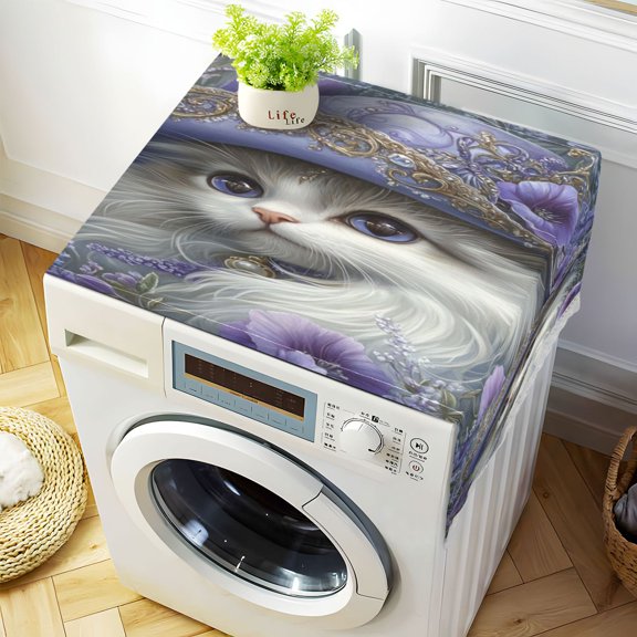 WOBOGO Gorgeous Persian Cat Washing Machine Cloth Dryer Refrigerator Top Cover Protective Non-Slip Mat For Kitchen Laundry