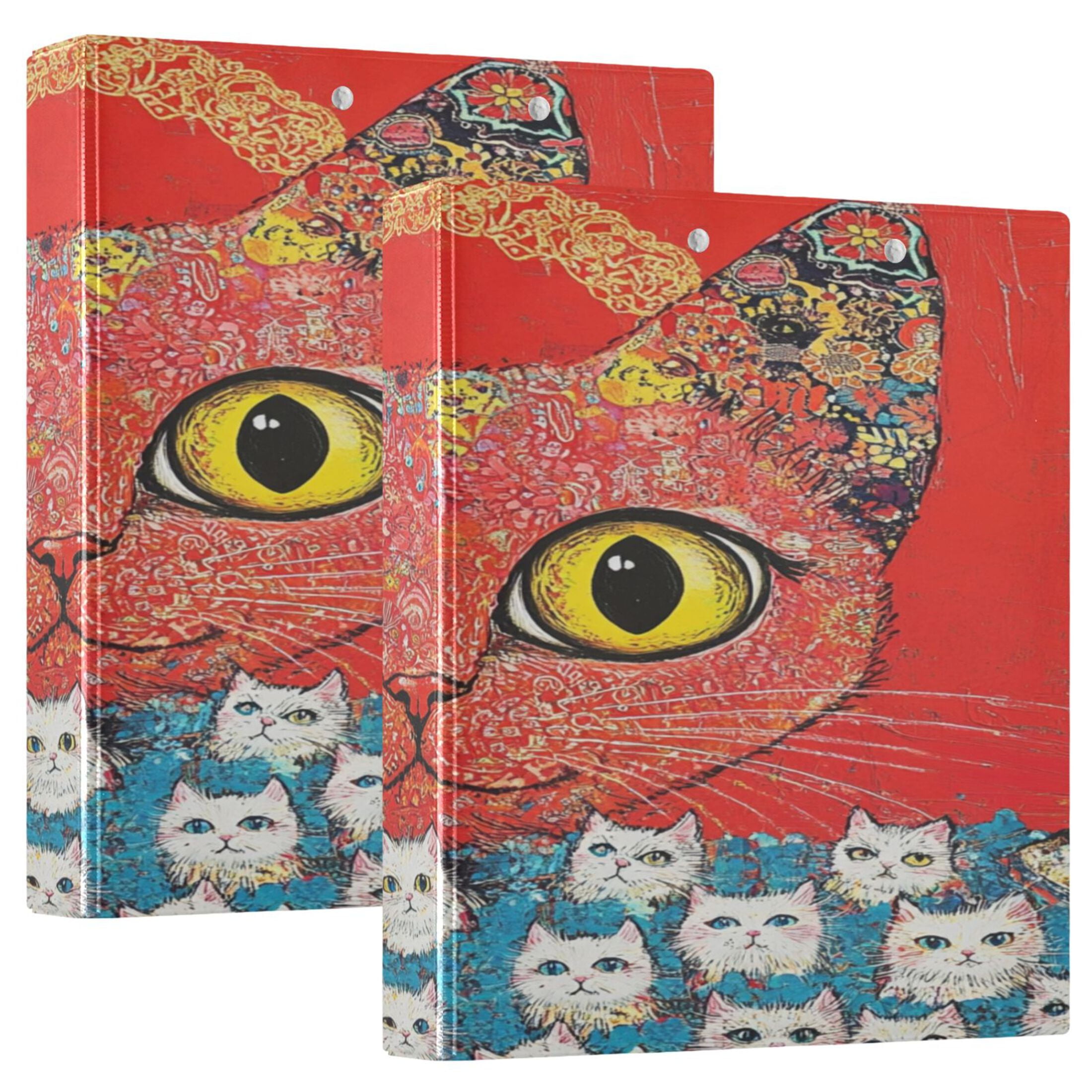 File Folder Cat WOBOGO Graffiti Cat File Folders Extra Large Capacity to Hold 200 ...