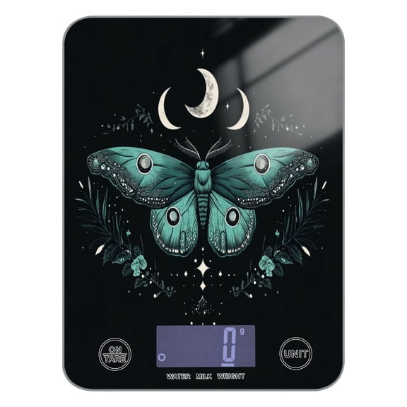 WOBOGO Green Moth Kitchen Scale Digital Gram and Ounce Weighing for Cooking Baking Ketogenic Diet Meal Prep