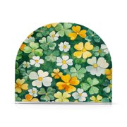 WOBOGO Green Yellow Blossoms Pattern Clear Acrylic Napkin Holder Kitchen Tissue Face Towel Cocktail Rack Bar Restaurant Dinner Paper Dispenser