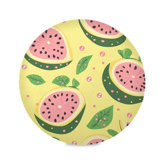 WOBOGO Guava Pattern Round Placemats Set of 1 Heat Resistant Washable Kitchen Table Decorations 15.4in