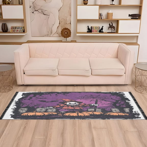 WOBOGO Halloween Clown Bedside long rug delicate and soft modern indoor area decor non slip carpet for bed room corridor entrance balcony