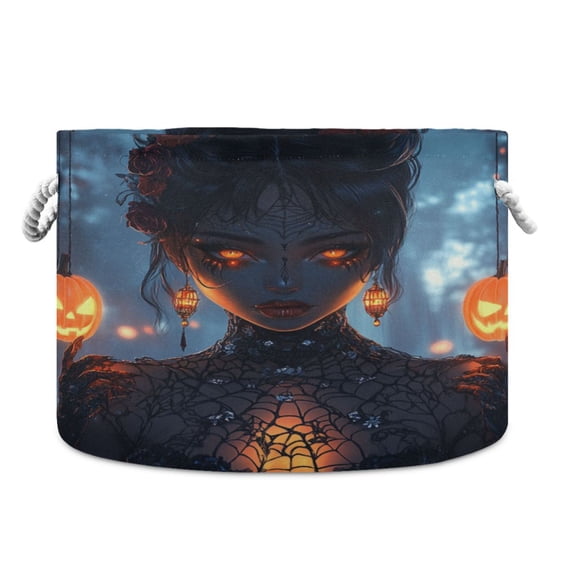 WOBOGO Halloween Queen Toy Storage Basket 2014in Canvas Laundry Hamper for Living Room Kids Room Bathroom Organizer