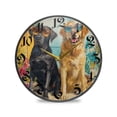 thumbnail image 1 of WOBOGO Hawaii Beach Dog Acrylic Wall Clock Battery Operated 9.5in Silent No Tick Bedroom Living Room Office Classroom Decoration, 1 of 10