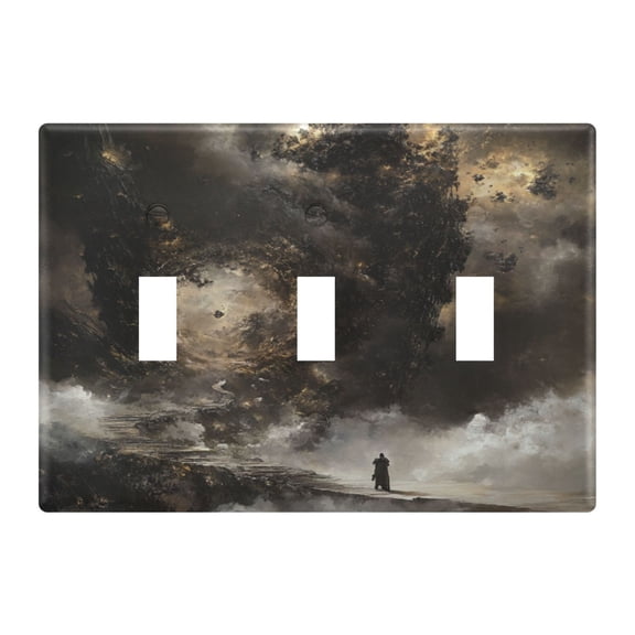 WOBOGO Heavenly Law 3-hole Switch Plates PC Flame Retardant Plastic Material Glossy Finish Smooth Touch 6.37x4.48x0.27in