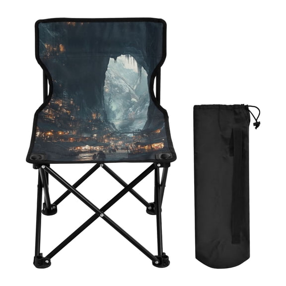 WOBOGO Homeless Lass Camping Chair Convenient Four Corner Backrest Folding Stool Can Hold Up to 220lbs