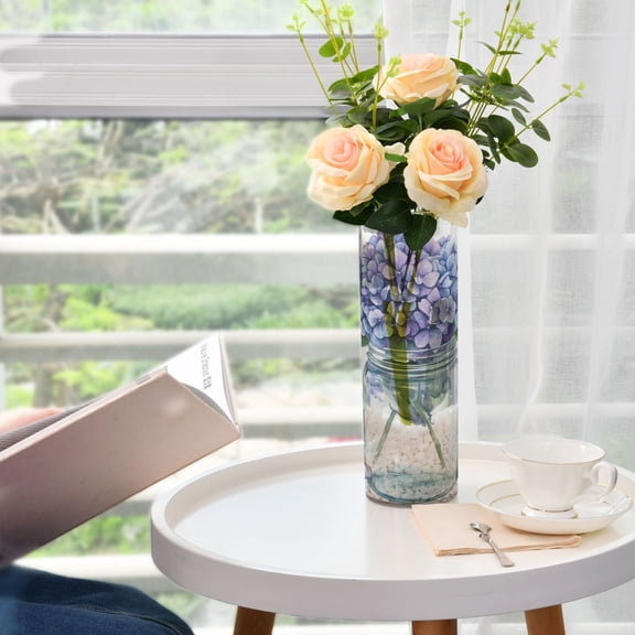 WOBOGO Hydrangea Vase Plastic Vase Home or Wedding Decoration Centerpiece Unbreakable 11.83.9in