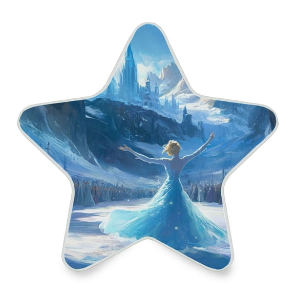 WOBOGO Ice Princess Dancing on The Ice Pattern LED Star Night Light 0.2 Watt Wall Plug Dusk to Dawn Auto Switch Adjustable Brightness Soft White Light