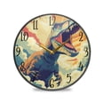 thumbnail image 1 of WOBOGO Illustration Of Dinosaur Roaring To The Sky Acrylic Wall Clock Battery Operated 11.9in Silent No Tick Bedroom Living Room Office Classroom Decoration, 1 of 10