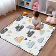 thumbnail image 1 of WOBOGO Illustration Of Colorful Cute Tanks Baby Playmats Extra Large Waterproof Rollable Activity Pads for Toddlers 50×50inch, 1 of 7
