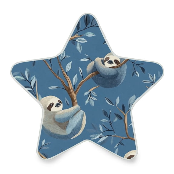 WOBOGO Illustration Of Cute Sloth Lying on The Tree LED Star Night Light 0.2 Watt Wall Plug Dusk to Dawn Auto Switch Adjustable Brightness Soft White Light