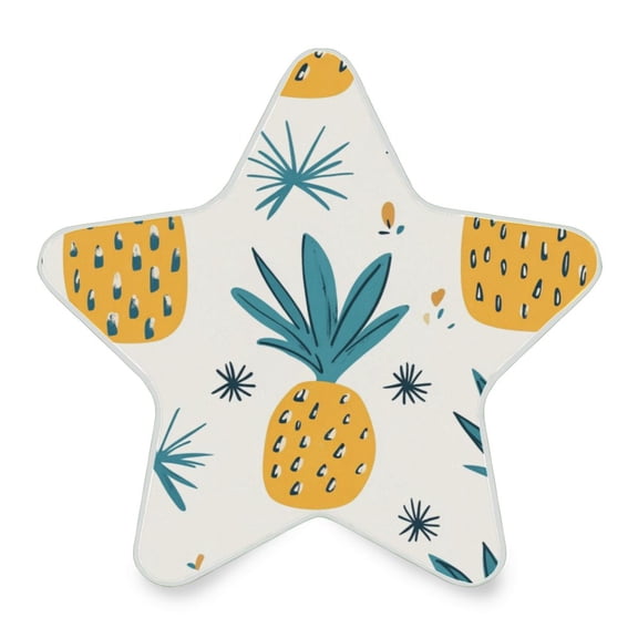 WOBOGO Illustration Of Pineapples with White Background LED Star Night Light 0.2 Watt Wall Plug Dusk to Dawn Auto Switch Adjustable Brightness Soft White Light