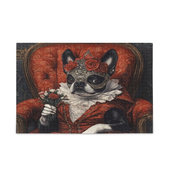 WOBOGO Jazz Pitbull Puzzle Challenge 1000 Piece Jigsaw Suitable for Game Night Finished Size 29.5 x 19.7in