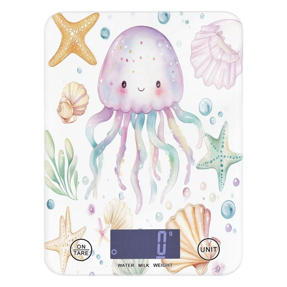 WOBOGO Jellyfish Shell Figure Kitchen Scale Digital Gram and Ounce Weighing for Cooking Baking Ketogenic Diet Meal Prep