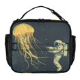 thumbnail image 1 of WOBOGO Jellyfish and Astronaut Tote Lunch Bag High Quality Insulated Aluminium Film For Cold with Adjustable Shoulder Strap 11.2×9.8×3.5in, 1 of 7