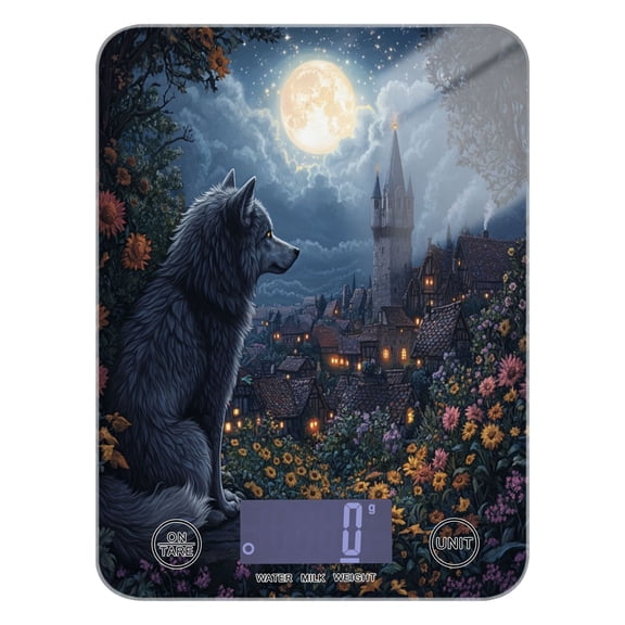 WOBOGO Journey Of The Wolf King Kitchen Scale Digital Gram and Ounce Weighing for Cooking Baking Ketogenic Diet Meal Prep