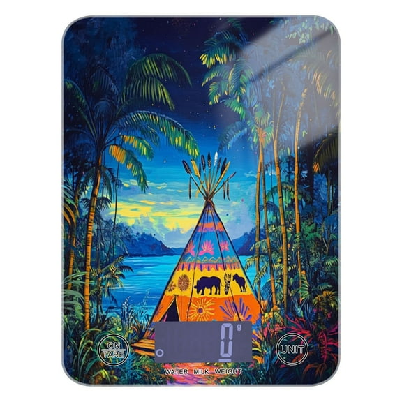 WOBOGO Jungle Tent Kitchen Scale Digital Gram and Ounce Weighing for Cooking Baking Ketogenic Diet Meal Prep