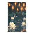 thumbnail image 1 of WOBOGO Kong Ming Lanterns Lotus Pond Kitchen Towel 1 Piece Large Cotton Dishcloth Premium Absorbency Set with Hanging Loop, 1 of 7