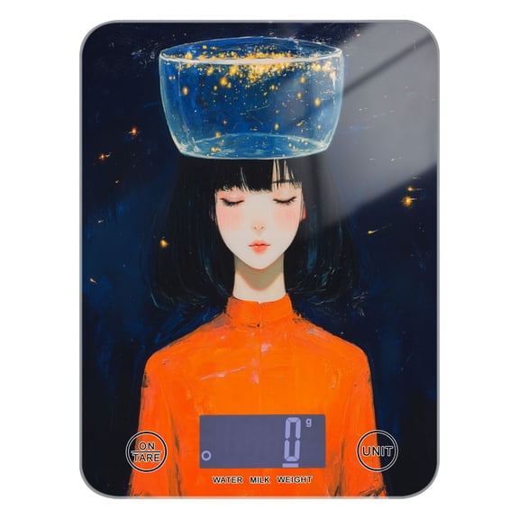 WOBOGO Lass on Top Of A Fishbowl Kitchen Scale Digital Gram and Ounce Weighing for Cooking Baking Ketogenic Diet Meal Prep