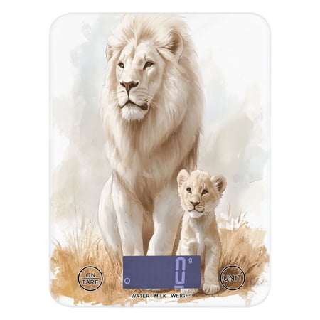 WOBOGO Lion and Its Cub Kitchen Scale Digital Gram and Ounce Weighing for Cooking Baking Ketogenic Diet Meal Prep