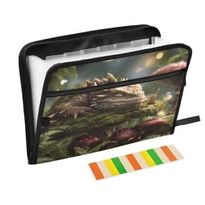 WOBOGO Lizards Expanding File Folder Letter Size Accordion Filing Organizer 13 Pocket Separate Organ Pocket