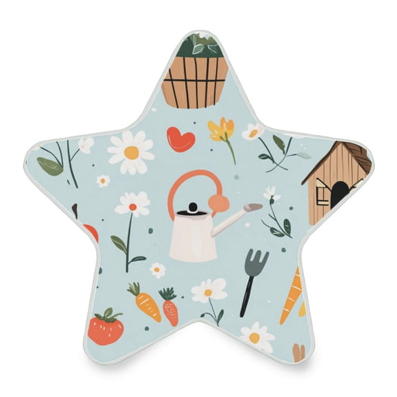 WOBOGO Log Cabin Apple Carrot Pattern LED Star Night Light 0.2 Watt Wall Plug Dusk to Dawn Auto Switch Adjustable Brightness Soft White Light
