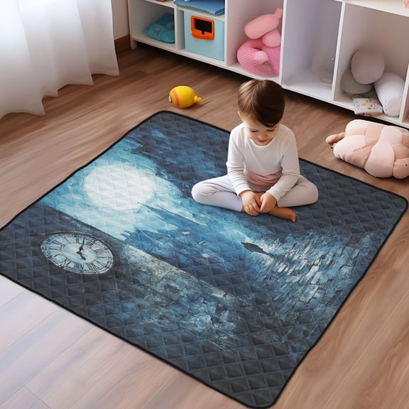 WOBOGO Lonely Back Pattern Baby Playmats Extra Large Waterproof Rollable Activity Pads for Toddlers 5050inch